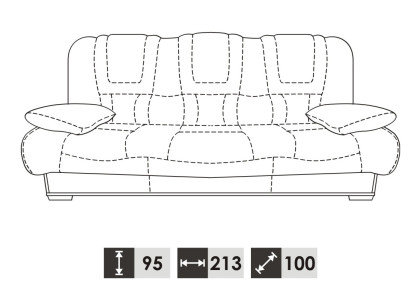Divano 3 posti Design Sofà Imbottiti Divani in Pelle Relax Moderni Tre posti Nuovo.
