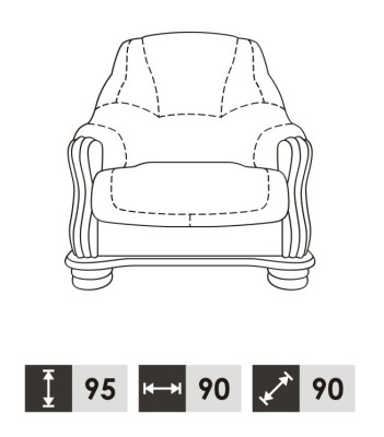 Classica poltrona in pelle a 1 posto divano divano imbottito singolo 1 nuovo televisore