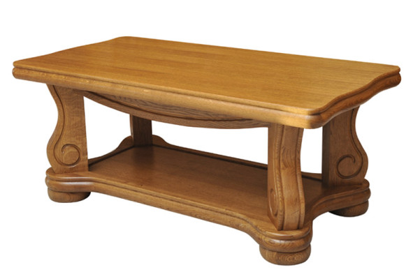 Tavolo in legno massiccio Tavolino classico da divano in legno fatto a mano, nuovo