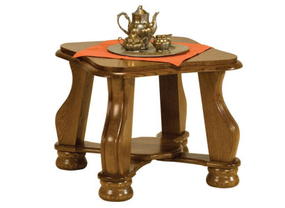 Tavolino da salotto in legno massello realizzato a mano per divano da soggiorno.