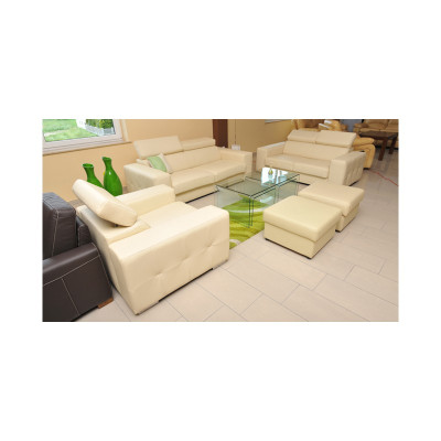 Set di divani 3+1 posti design divani imbottiti in pelle e arredi per il relax