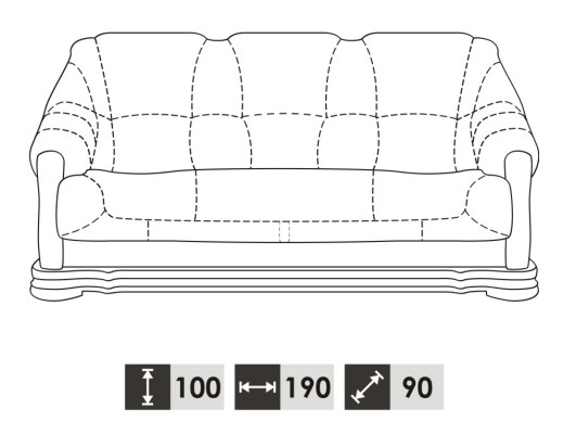 Sofà set 3+2+1 posti Seduta classica Salotto Divani Sofa Poltrone