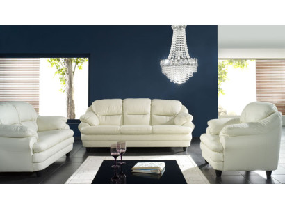 Divano componibile 3+2+1 posti in pelle di design set di divani imbottiti relax.