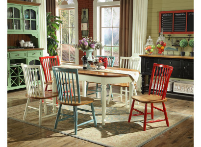 Vetrina Tavolo da pranzo 6x Set da pranzo Sedia Mobile Tavolo Gruppo 8 pezzi Set Credenza