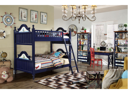 Letto a castello classico per bambini in camera da letto per bambini, letto a soppalco.