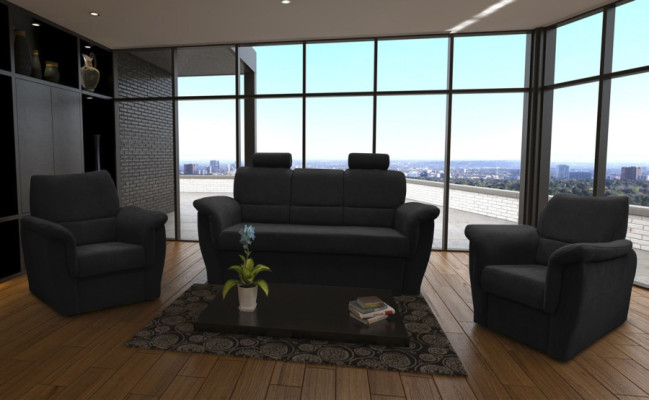 Divano 3+1+1 posti con funzione letto e vano contenitore, divano imbottito nuovo.