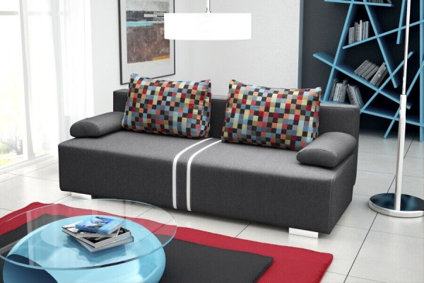 Divano letto a 3 posti con funzione letto, contenitore e divano letto a ribalta - Divano design