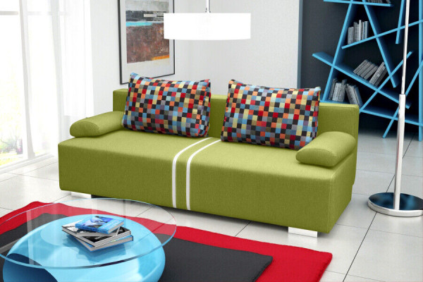 Divano letto a 3 posti con funzione letto, contenitore e divano letto a ribalta - Divano design