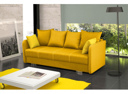 Divano letto a tre posti con funzione letto e contenitore per biancheria, divano, divano letto a ribalta.