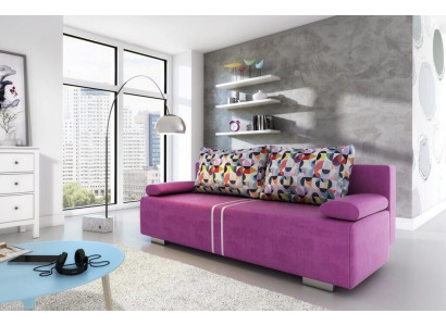 Divano letto in tessuto divano tessuto rivestimento nuovo funzione letto 3 posti