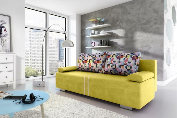 Divano letto in tessuto divano tessuto rivestimento nuovo funzione letto 3 posti