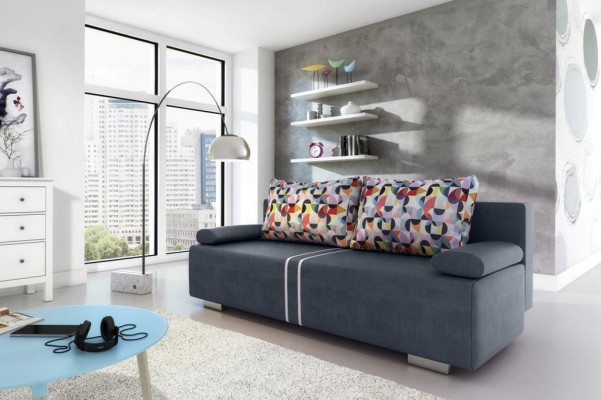 Divano letto in tessuto divano tessuto rivestimento nuovo funzione letto 3 posti