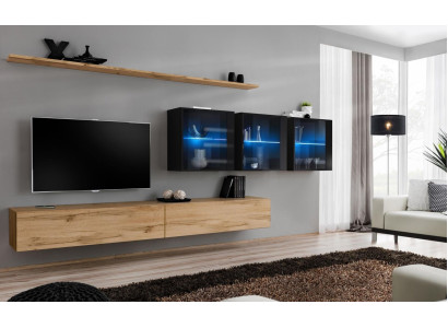 Mobile soggiorno di lusso 340 cm Mobile da parete moderno completo Regale design