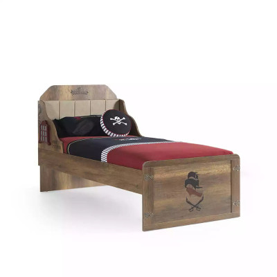 Camera dei bambini Set Pirata Struttura del letto per ragazzi Letto giovanile Legno Marrone Set di 5 pezzi