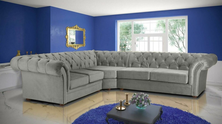 245x308 cm Divano Chesterfield imbottito su misura Divani Set di divani.