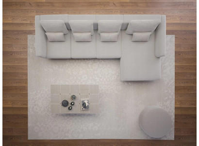 Set da salotto di lusso completo con divano ad angolo, divano a forma di L, design moderno e arredamento.