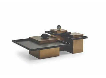 Set di tavolini moderni per il soggiorno, mobili di lusso in legno 3 pezzi