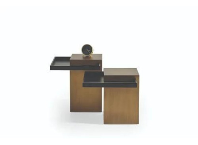 Set di tavolini moderni per il soggiorno, mobili di lusso in legno 3 pezzi