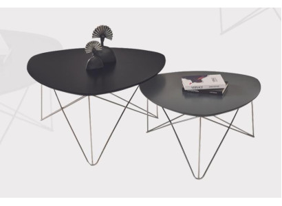 Tavolino da salotto nero Tavolino da salotto di lusso Coppia di tavolini da salotto Tavolo nuovo