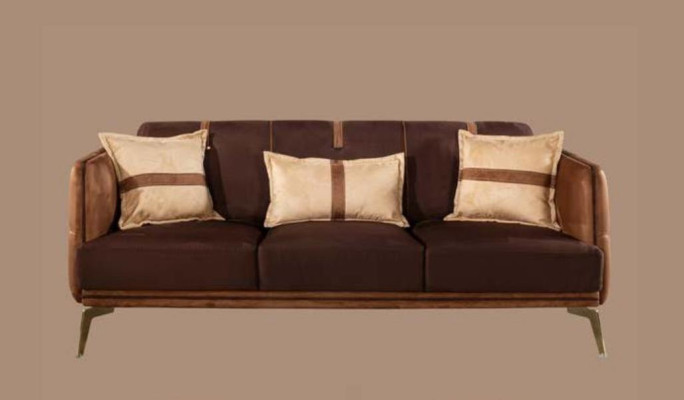 Sofagarnitur Divano Set 3+3+1 Posti Chesterfield Poltrona Tre Posti