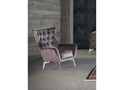 Sofà color tortora Poltrona Tre posti 331 Set di sedute Chesterfield