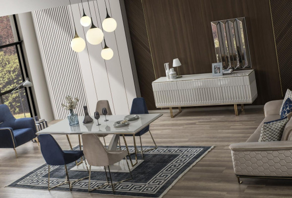 Sedia da pranzo di lusso, Sedia a sdraio, Sedia Sdraio, Sedie Design, Poltrona Turchese Nuova.