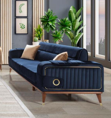 Set di divani di lusso 3+3+1 posti design divano imbottito moderna couch