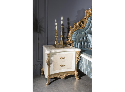 Comodino Beige, Mobile Moderno, Elegante, Bellissimi Comodini di Lusso per la Camera da Letto, Nuovi.