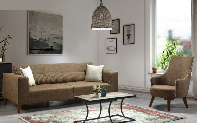 Lusso moderno poltrona 1 posto design soggiorno imbottita legno mobili