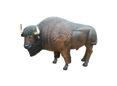 Bison Statua a grandezza naturale Decorazione Statue Scultura Giardino Decorazioni 90cm nuova