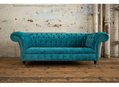 Chesterfield Originale Divano Sofa Tessuto Divani Divanetti Imbottiti Tessuto Nuovo