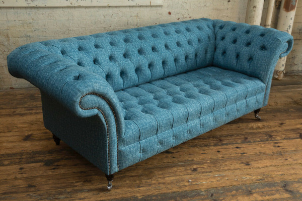 Chesterfield Originale Divano Sofa Tessuto Divani Divanetti Imbottiti Tessuto Nuovo