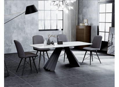 Design gruppo da pranzo, tavolo + 4 sedie, imbottitura sedute, tavoli sedia a schienale