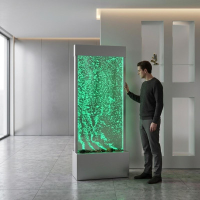 Separatore Designer in acciaio inossidabile colonne d'acqua colonne pareti LED parete