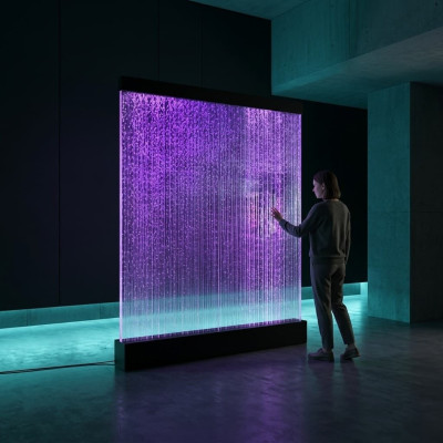 Pannello a parete divisoria acqua LED parete d'acqua design decorativo illuminato.