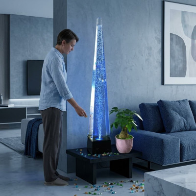 Colonna d'acqua 146cm, parete d'acqua luminosa, colonne pareti divisorie illuminate.