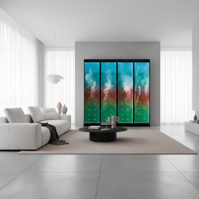 Moderno muro divisorio con cascata d'acqua pareti cascata d'acqua Led
