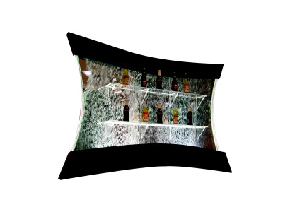 Design scaffali illuminati a LED parete acqua bar colonna scaffale colonne d'acqua