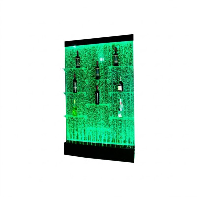 Illuminated scaffolding for LED shelves, designer water wall bar rack column water columns.