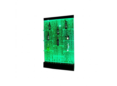 Illuminated scaffolding for LED shelves, designer water wall bar rack column water columns.