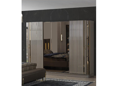 Armadio in legno Armadio Armadio Camera da letto Armadi di lusso Marrone