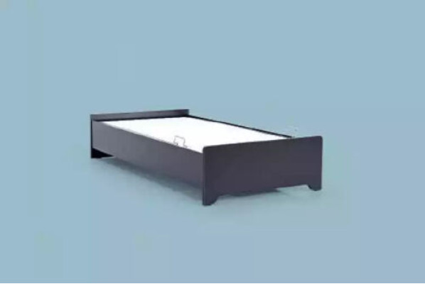 Letto per bambini letto per ragazzi in legno con morbido 100x200cm.