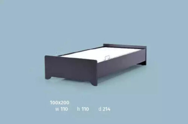 Letto per bambini letto per ragazzi in legno con morbido 100x200cm.