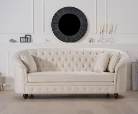 Beige Royal Divano - Mobili di design imbottiti di lusso Chesterfield