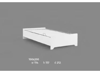 Letto singolo in legno bianco 100x200 per ragazzi in camera da letto per bambini, cornice del letto