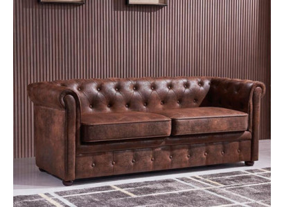 Sofà Chesterfield di lusso in ecopelle per il soggiorno