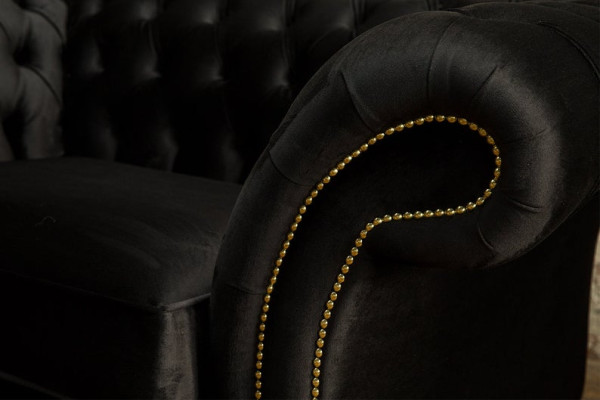 Chesterfield poltrona divano TV 1 posto divano tessuto stoffa divani imbottiti #5