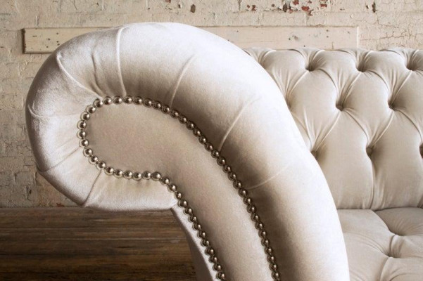 Chesterfield poltrona divano televisivo 1 posto tessuto stoffa divani imbottiti #4