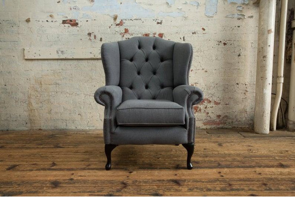 Chesterfield Design Divani in stile lusso in tessuto Tessuto Poltrone Letto 1 posto Divano Imbottito