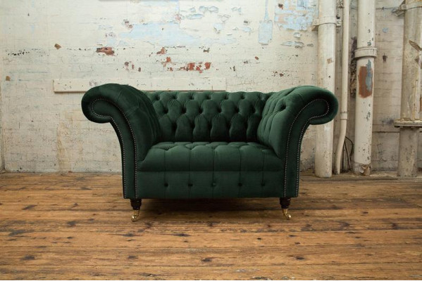 Chesterfield Design Divano Poltrona Divano Imbottito Lusso Tessuto Divani Singoli #103